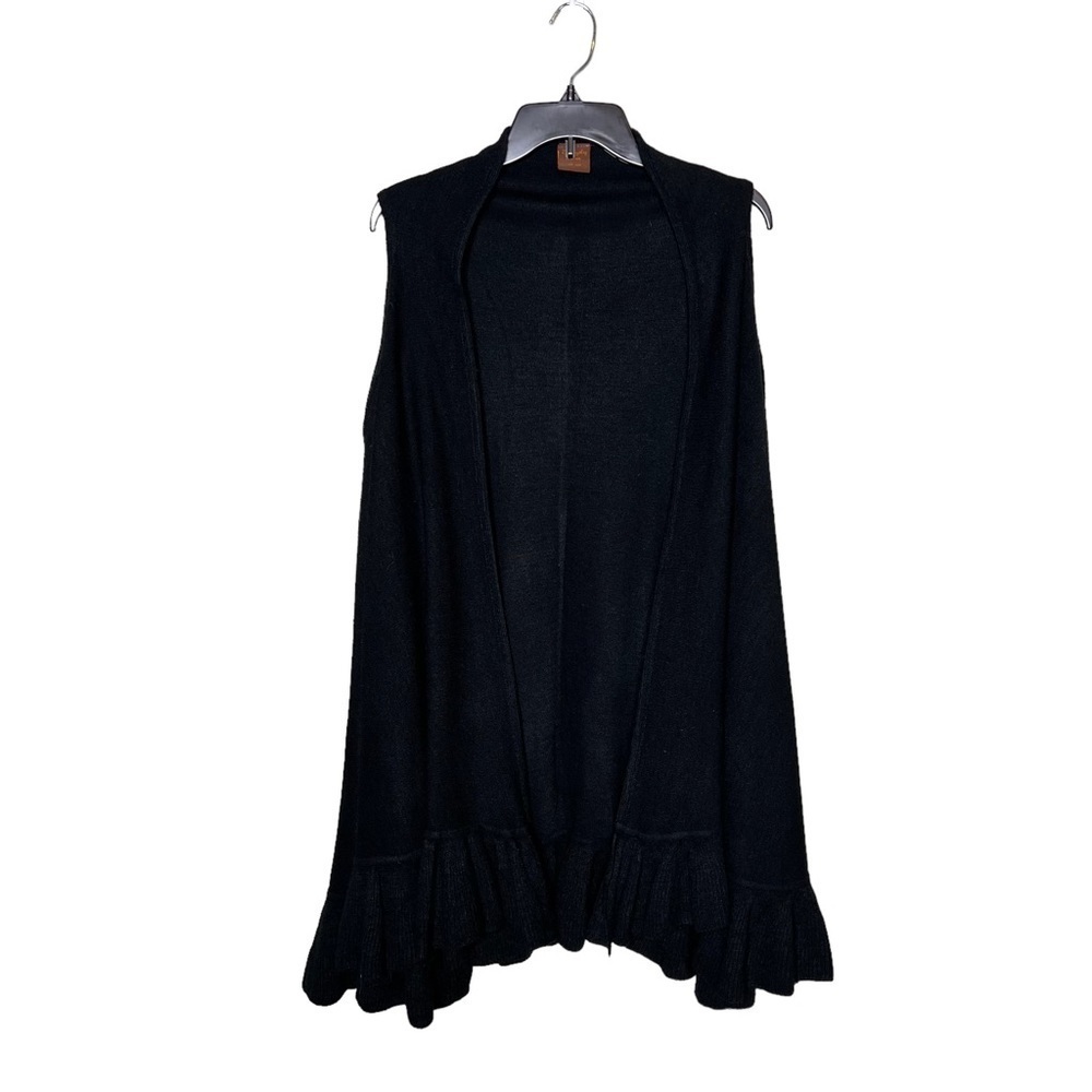 Anthropologie Do Everything In Love Open Front Ruffled Drape Cardigan